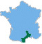 Map of Languedoc Roussillon